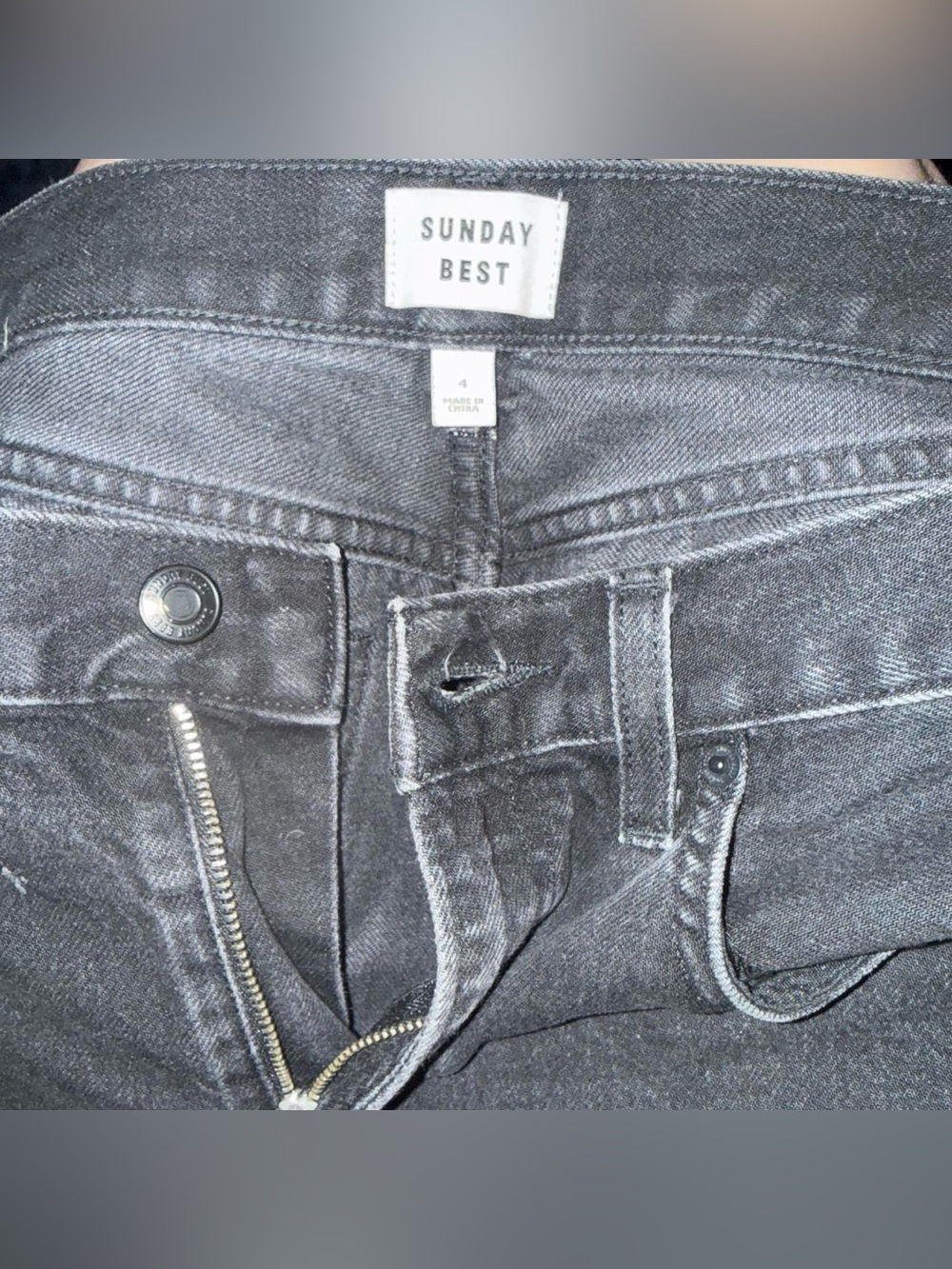 Sunday Best Black High-Rise Denim Cutoff Shorts - Picture 4 of 4